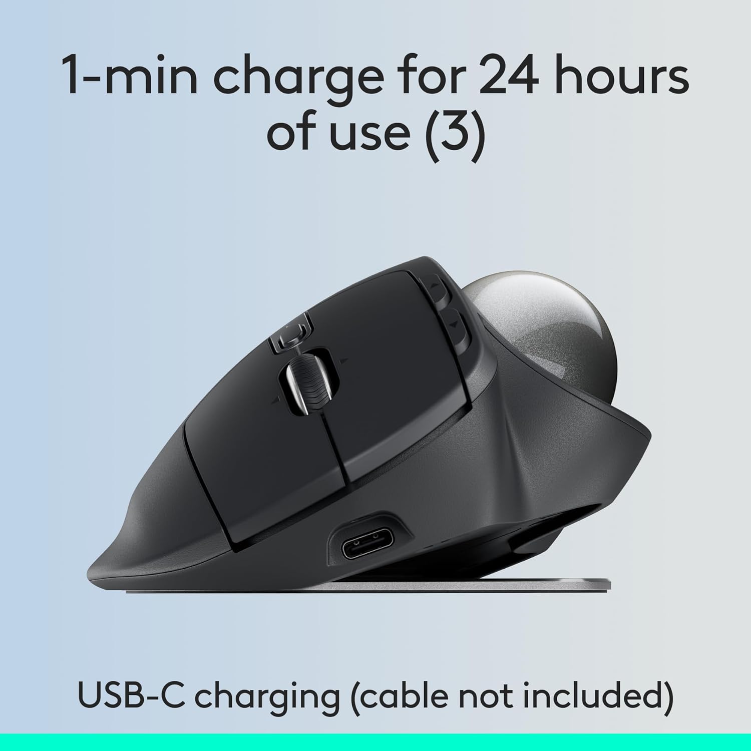 LOGITECH MX ERGO S MOUSE AVANZADO DE TRACKBALL INALÁMBRICO, MOUSE ERGONÓMICO INALÁMBRICO RECARGABLE USB-C CON BLUETOOTH - 4