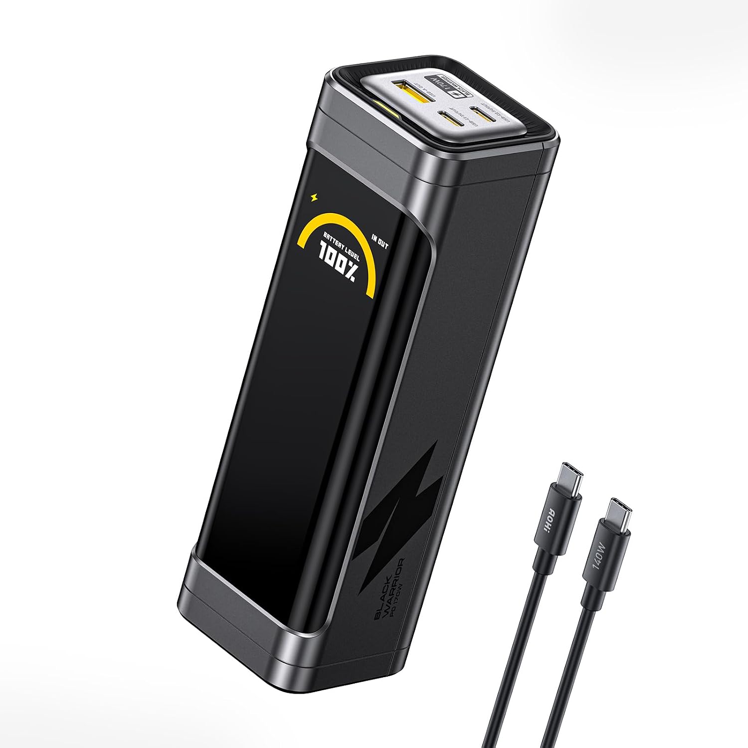 AOHI - BANCO DE ENERGÍA PARA PORTÁTIL DE 25200 MAH 170 W, SALIDA MÁXIMA DE 100 W, CARGADOR PORTÁTIL USB-C PD 3.0, COMPATIBLE - 1