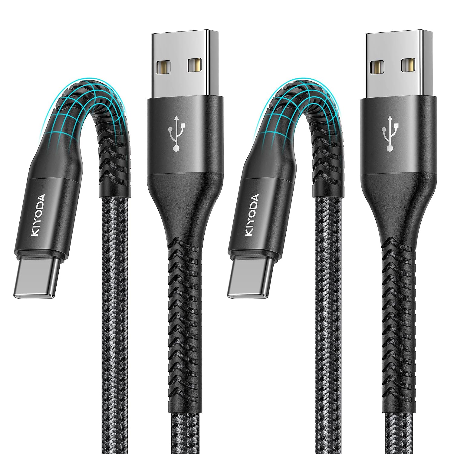 CABLE USB A USB C DE 3 A DE CARGA RÁPIDA 2 UNIDADES DE 6 PIES , CABLE USB A A USB C PARA CARPLAY, CABLE USB TIPO C SÚPER - 1