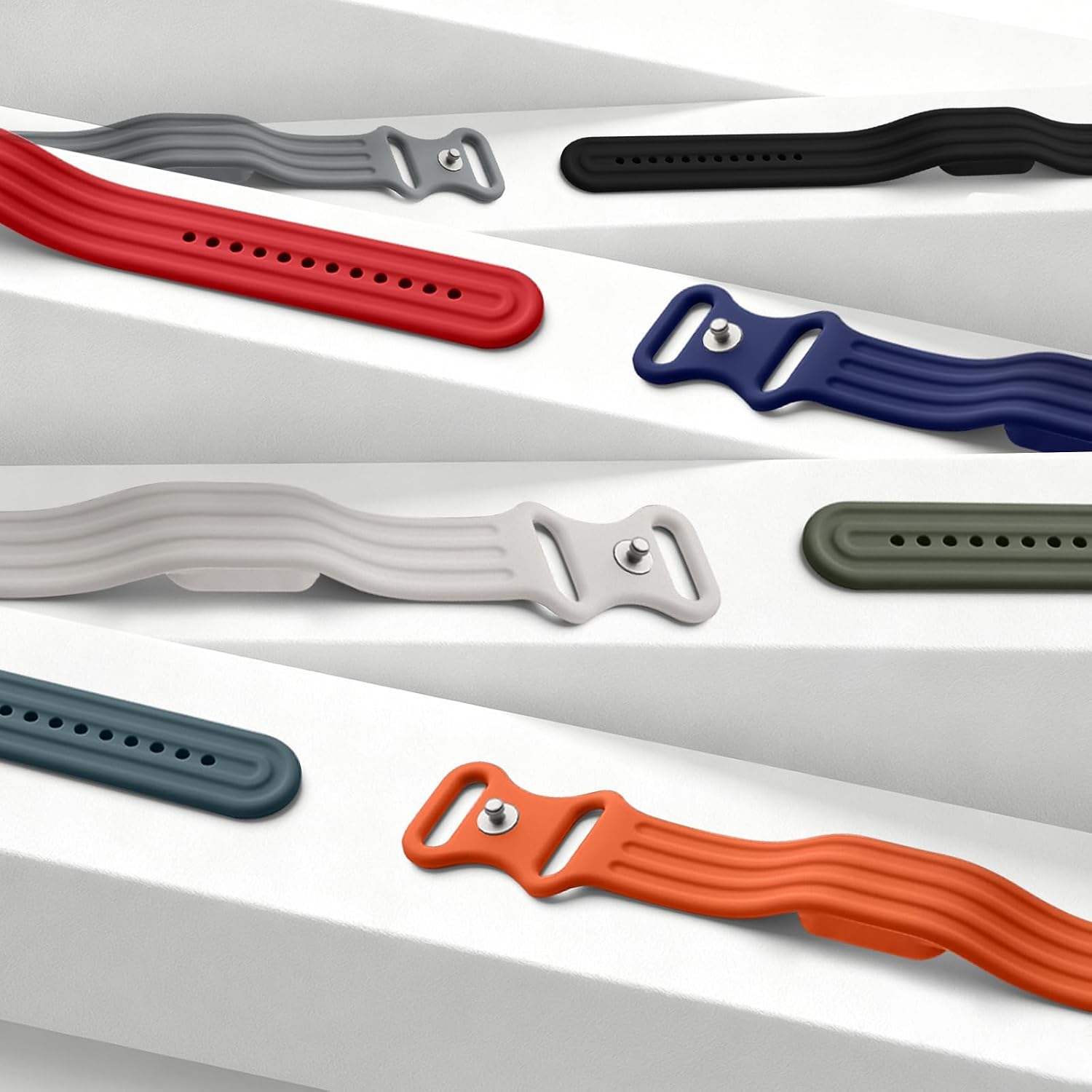 SILICONE BANDS FOR GOOGLE FITBIT AIR REPLACEMENT STRAPS, 248MM APRICOT - 6