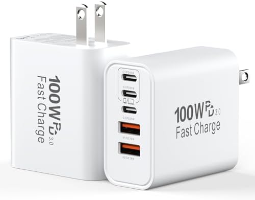 BLOQUES DE CARGA USB C, 100 W USB C DE PARED SÚPER RÁPIDO, CARGADOR TIPO C IPHONE USBC LADRILLO DE CARGA, CARGADOR - 6