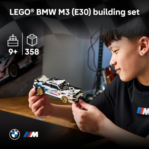 LEGO SPEED CHAMPIONS BMW M3 E30 - JUGUETE DE CONSTRUCCIÓN PARA NIÑOS Y NIÑAS, A PARTIR DE 9 AÑOS - AUTO DE JUGUETE - 6