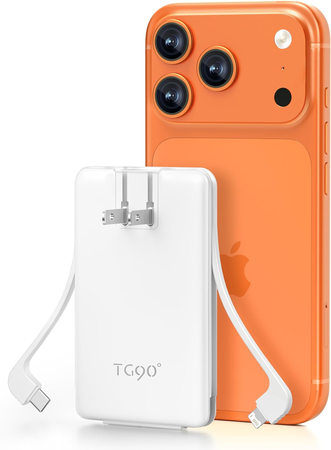 TG90 BANCO DE ENERGÍA ULTRA DELGADO DE 5000 MAH, ENCHUFE DE CA INCORPORADO - 1