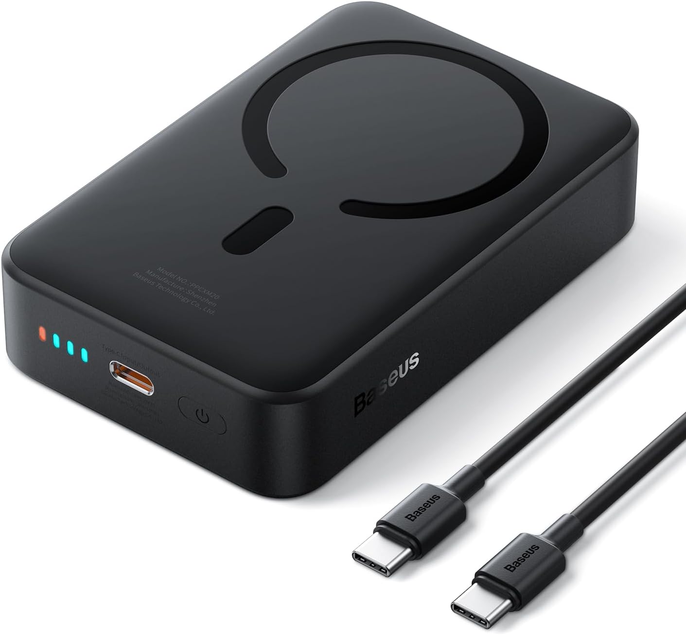 BASEUS MAGSAFE - PAQUETE DE BATERÍAS DE 20000 MAH, CARGADOR PORTÁTIL INALÁMBRICO, PD 20 W, USB C, BATERÍA DE CARGA RÁPIDA, - 1