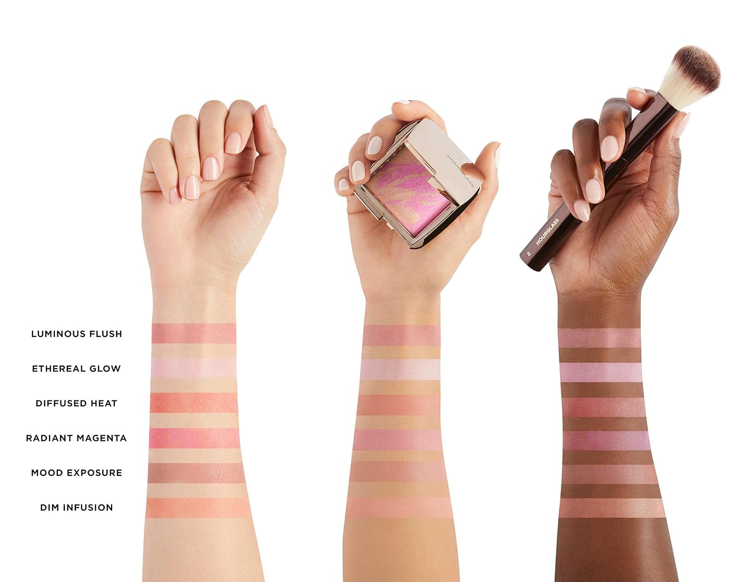 HOURGLASS AMBIENT LIGHTING RUBOR MAQUILLAJE.VIBRANT POLVO TRASLÚCIDO HIGHLIGHTING RUBOR MAQUILLAJE. VEGAN Y CRUELTY-FREE - 2