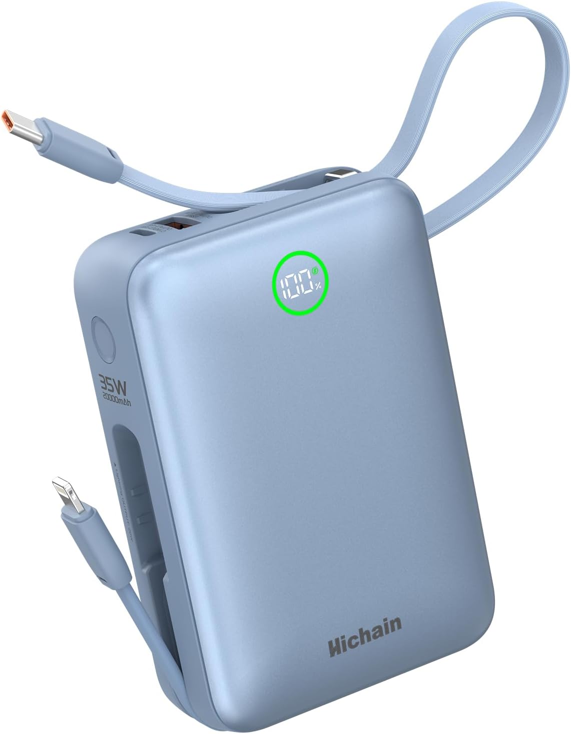 HICHAIN CARGADOR PORTÁTIL 35W 20000MAH POWER BANK CON PANTALLA LED AZUL - 1
