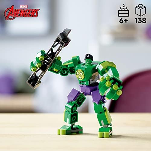 LEGO MARVEL HULK MECH ARMOR 76241, JUEGO DE FIGURAS DE ACCIÓN DE LOS VENGADORES, JUGUETES COLECCIONABLES DE SUPERHÉROES - 6