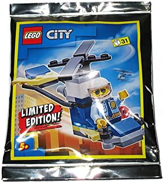 LEGO HOMBRE DE LA POLICÍA DE LA CIUDAD CON HELICÓPTERO, 1 PIEZA, 5 AÑOS, CONJUNTO DE CONSTRUCCIÓN - 3