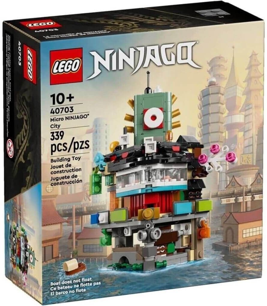 LEGO NINJAGO - JUEGO DE CONSTRUCCIÓN MICRO CITY 40703 BLOQUE MODULAR DE 5 PISOS CON CASAS DE TÉ Y BARRA DE SUSHI COMPATIBLE - 1