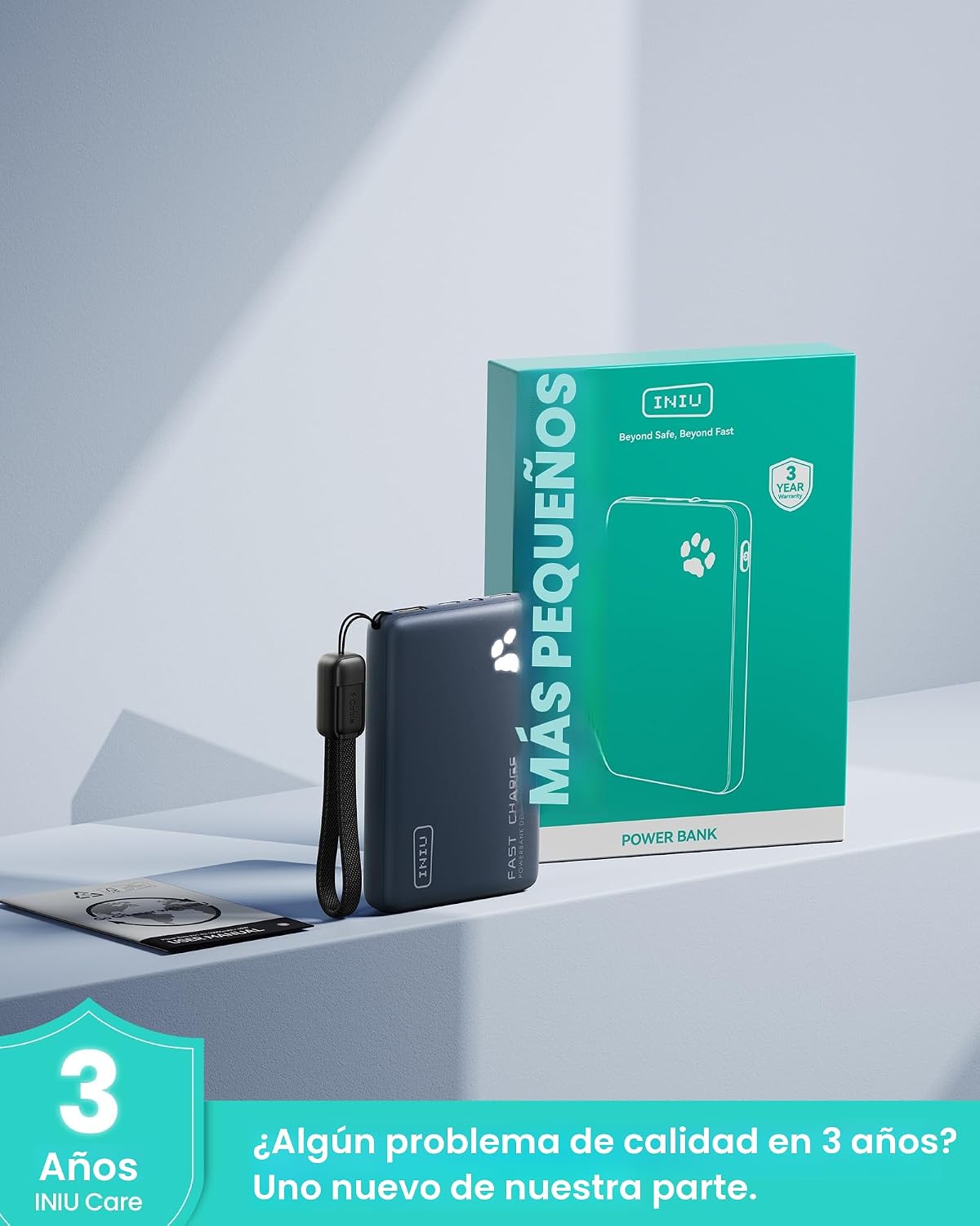 INIU CARGADOR PORTÁTIL DE CARGA RÁPIDA DE 10000MAH 45W, BANCO MÁS PEQUEÑO - 5