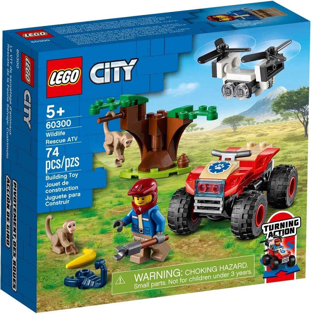 LEGO CITY WILDLIFE RESCUE ATV 60300 KIT DE CONSTRUCCIÓN DIVERTIDO JUEGO DE VIDA SILVESTRE JUGUETE SUPERIOR PARA NIÑOS NUEVO - 1