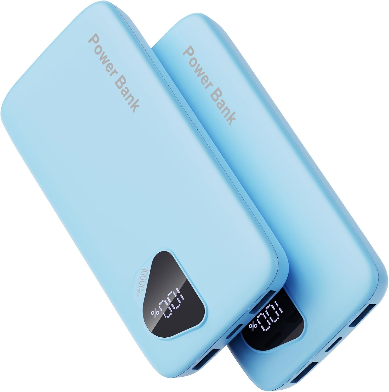 PAQUETE DE 2 CARGADORES PORTÁTILES 2026 DE 10000 MAH CON CABLES INTEGRADOS, PAQUETE DE BATERÍA ESENCIAL DE VIAJE, 4 SALIDAS - 1