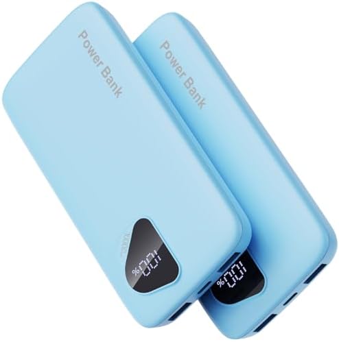 PAQUETE DE 2 CARGADORES PORTÁTILES 2026 DE 10000 MAH CON CABLES INTEGRADOS, PAQUETE DE BATERÍA ESENCIAL DE VIAJE, 4 SALIDAS - 5
