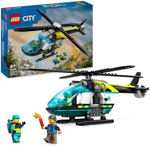 LEGO KIT DE CONSTRUCCIÓN DE HELICÓPTERO DE RESCATE URBANO CON MINIFIGURAS DE PILOTO, EXCURSIONISTA Y RESCATISTA, ADEMÁS - 6