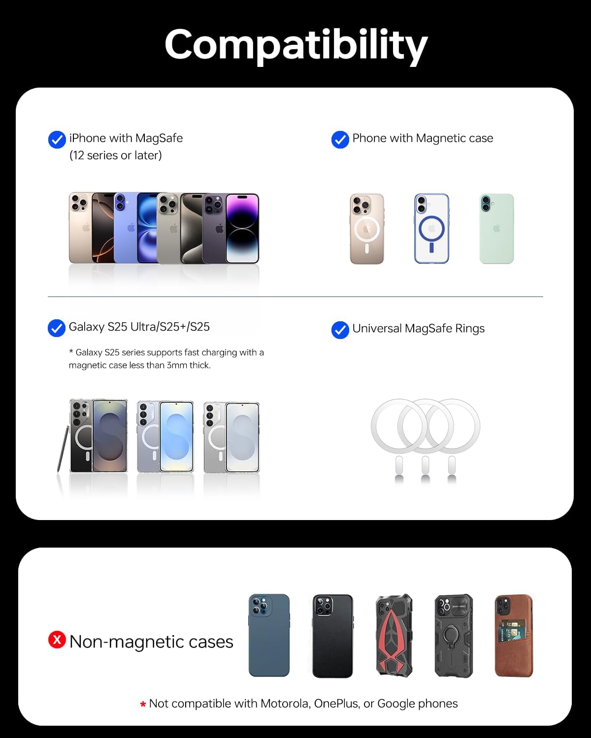 ULIXWH CARGADOR DE BATERÍA MAGSAFE DE 10,000 MAH ULTRA DELGADO, CARGADOR INALÁMBRICO MAGNÉTICO CON CABLE USB-C, BATERÍA - 6