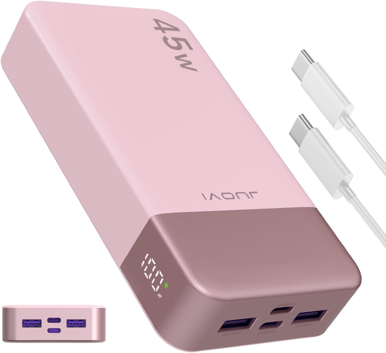 JUOVI BANCO DE ENERGÍA DE CARGA RÁPIDA, 20000MAH 45W CARGADOR PORTÁTIL, CARGA SÚPER RÁPIDA SAMSUNG CARGADOR DE TELÉFONO - 1