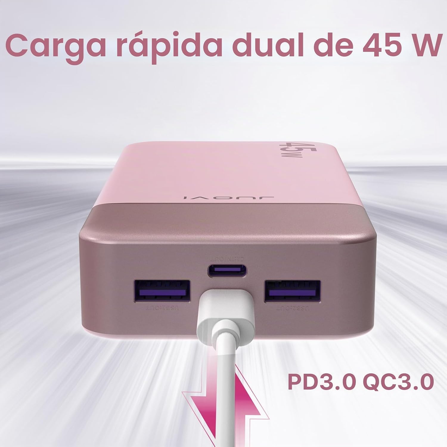 JUOVI BANCO DE ENERGÍA DE CARGA RÁPIDA, 20000MAH 45W CARGADOR PORTÁTIL, CARGA SÚPER RÁPIDA SAMSUNG CARGADOR DE TELÉFONO - 2