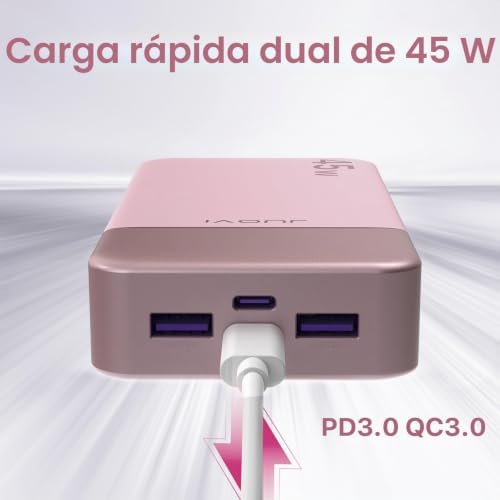 JUOVI BANCO DE ENERGÍA DE CARGA RÁPIDA, 20000MAH 45W CARGADOR PORTÁTIL, CARGA SÚPER RÁPIDA SAMSUNG CARGADOR DE TELÉFONO - 6