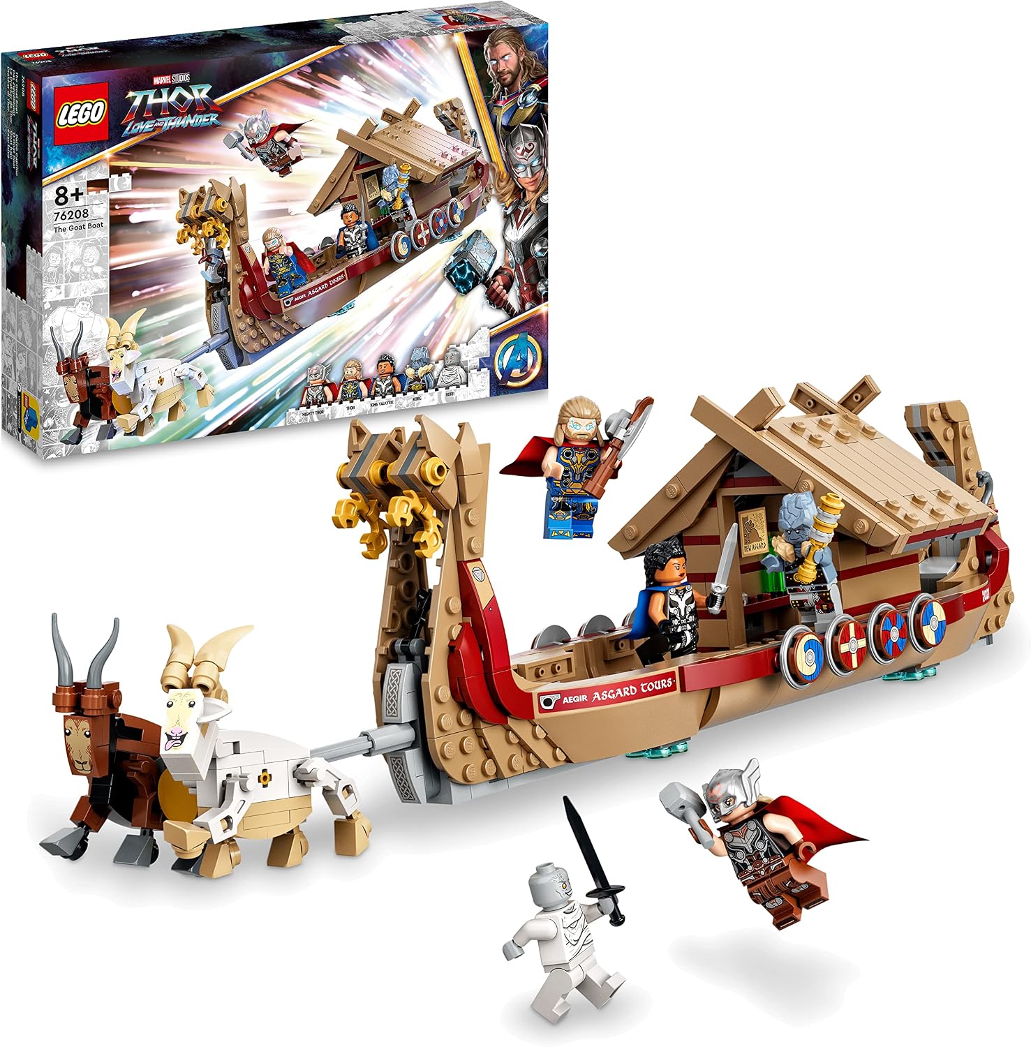 LEGO SUPER HEROES MARVEL THE GOAT BOAT 76208 KIT DE CONSTRUCCIÓN JUGUETE DE CONSTRUCCIÓN COLECCIONABLE DE THOR CON 5 - 1