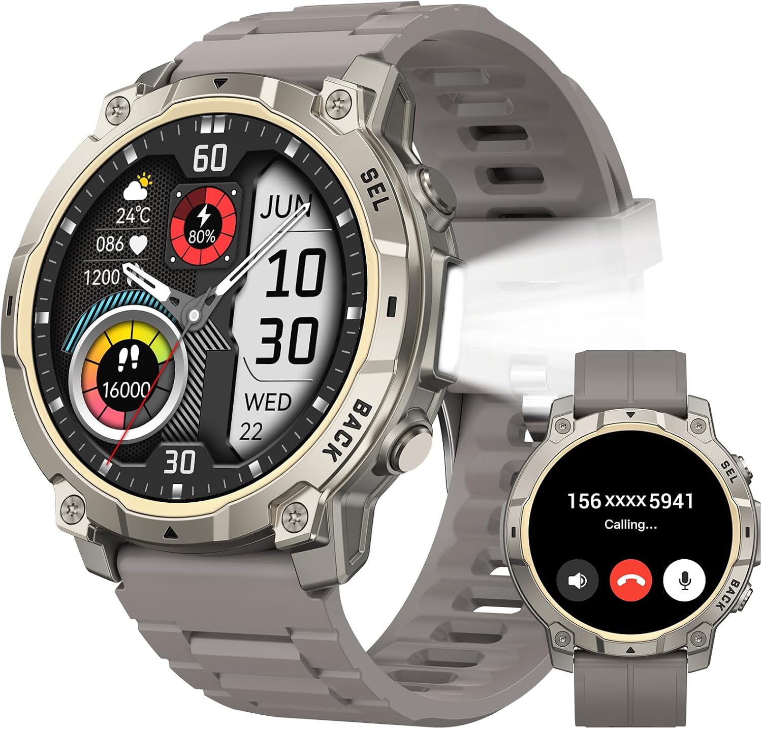 RELOJ INTELIGENTE PARA HOMBRE, LLAMADAS BLUETOOTH, IP68, MONITOR DE SUEÑO 24/7, RASTREADOR DE PASOS DE FITNESS, 110 MODOS - 1