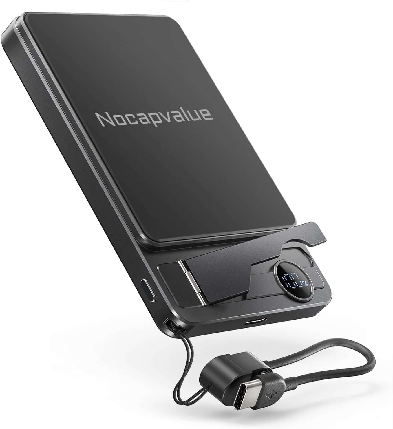 QI2 CARGADOR PORTÁTIL MAGNÉTICO DE 10000 MAH, INALÁMBRICO DE 15 W Y CARGADOR RÁPIDO USB-C DE 22.5 W CON SOPORTE Y PANTALLA - 1