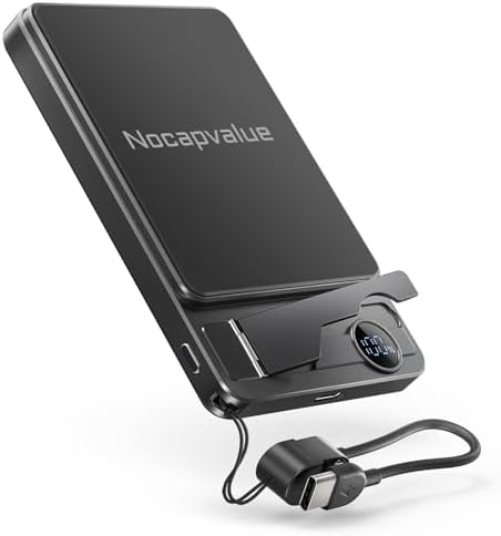 QI2 CARGADOR PORTÁTIL MAGNÉTICO DE 10000 MAH, INALÁMBRICO DE 15 W Y CARGADOR RÁPIDO USB-C DE 22.5 W CON SOPORTE Y PANTALLA - 5