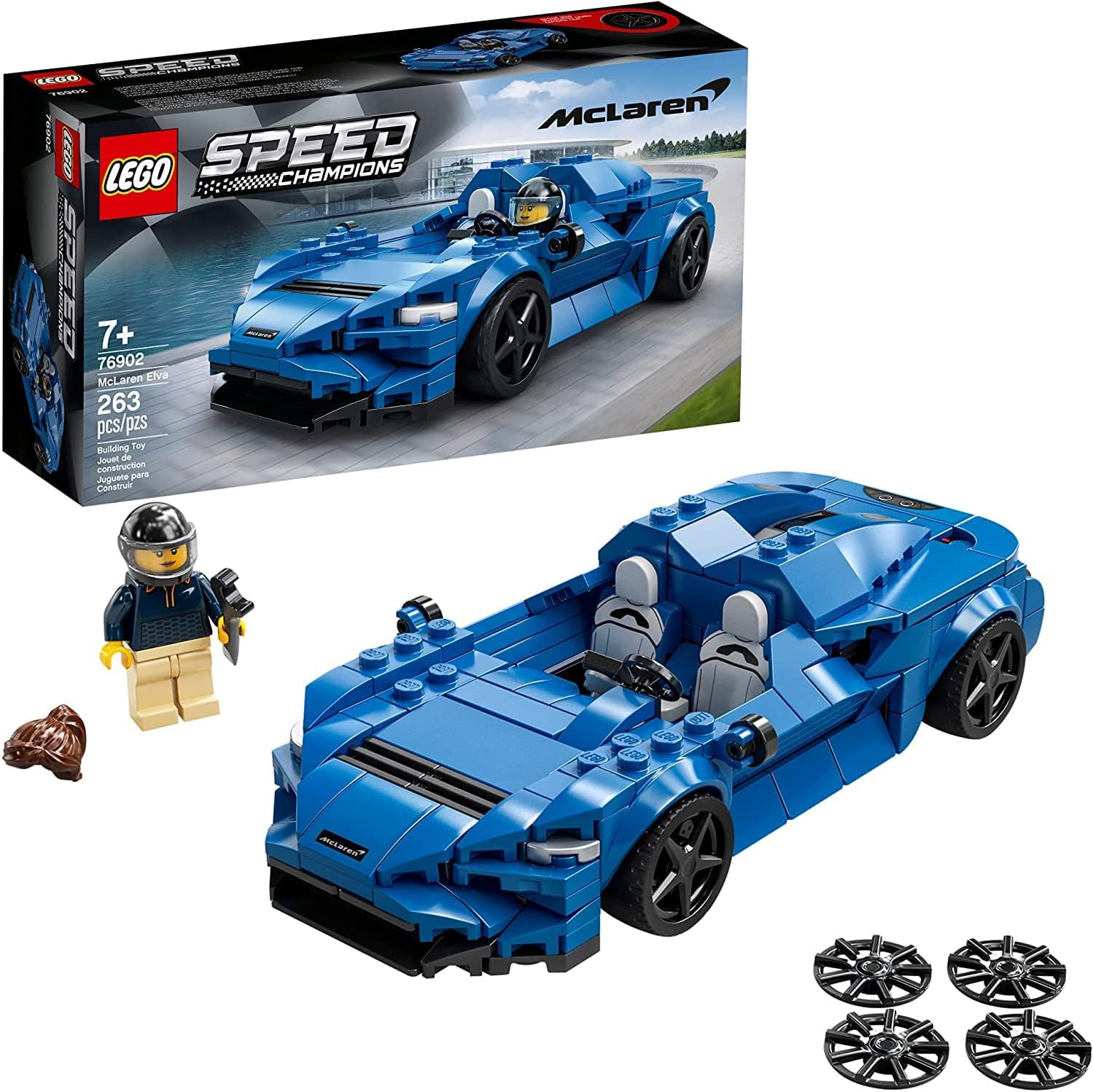LEGO SPEED CHAMPIONS MCLAREN ELVA 76902 KIT DE CONSTRUCCIÓN AUTO DE JUGUETE SUPERIOR JUGUETE GENIAL PARA NIÑOS NUEVO 2021 - 1