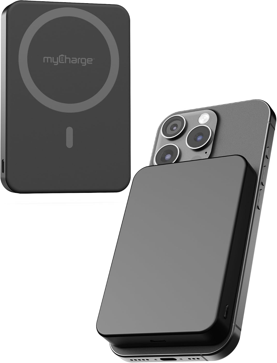 MYCHARGE CLIQAIR - BANCO DE ENERGÍA MAGNÉTICO DE 10000 MAH, DISEÑO ULTRAFINO DE 0.5 PULGADAS, CARGA INALÁMBRICA RÁPIDA DE 15 - 1