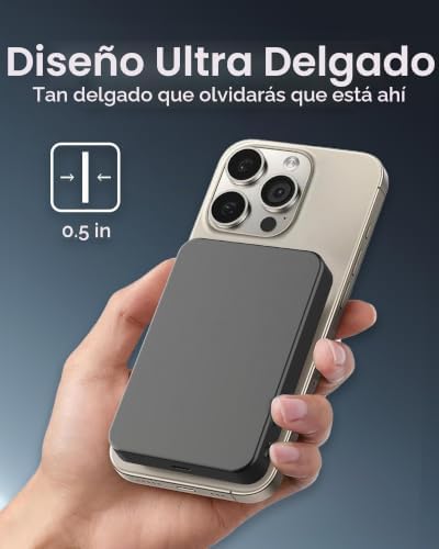 MYCHARGE CLIQAIR - BANCO DE ENERGÍA MAGNÉTICO DE 10000 MAH, DISEÑO ULTRAFINO DE 0.5 PULGADAS, CARGA INALÁMBRICA RÁPIDA DE 15 - 6