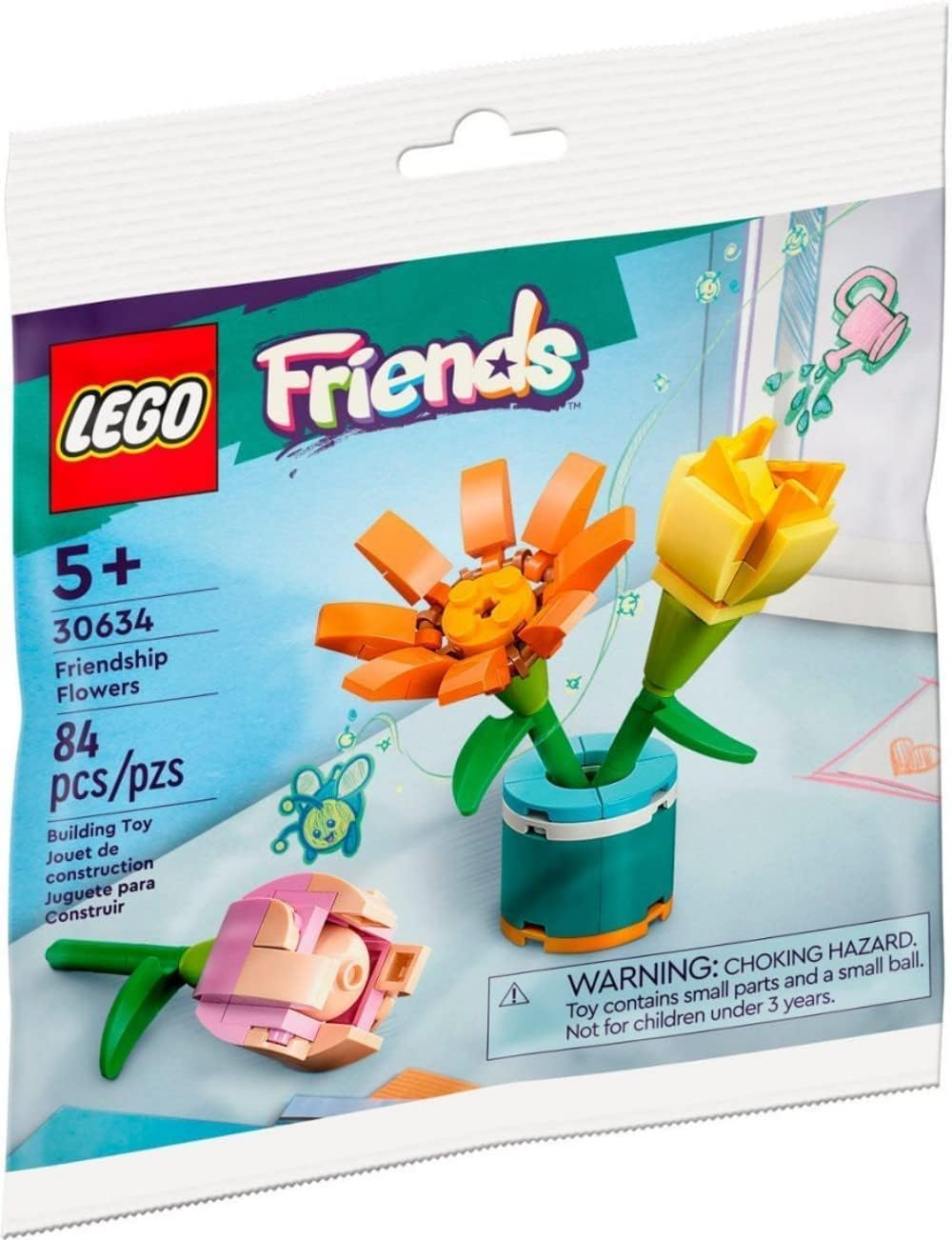LEGO FRIENDS FRIENDSHIP FLOWERS 30634 BOLSA DE PLÁSTICO, NARANJA, ROSA, ROSA, AMARILLO - 1