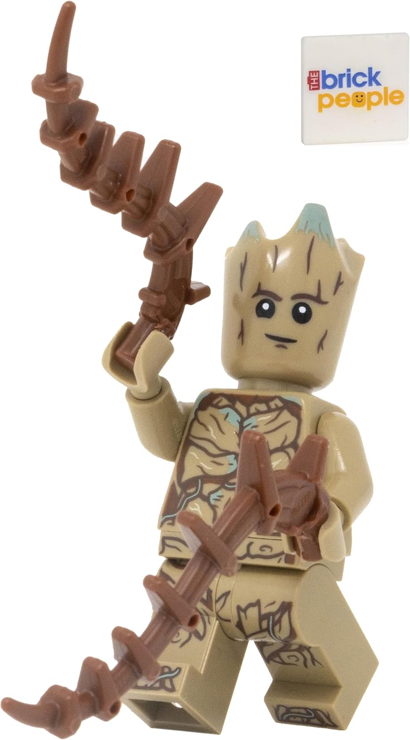 LEGO SUPERHÉROES: MINIFIGURA GROOT CON BRAZOS EXTENDIDOS - 1