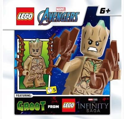 LEGO SUPERHÉROES: MINIFIGURA GROOT CON BRAZOS EXTENDIDOS - 6