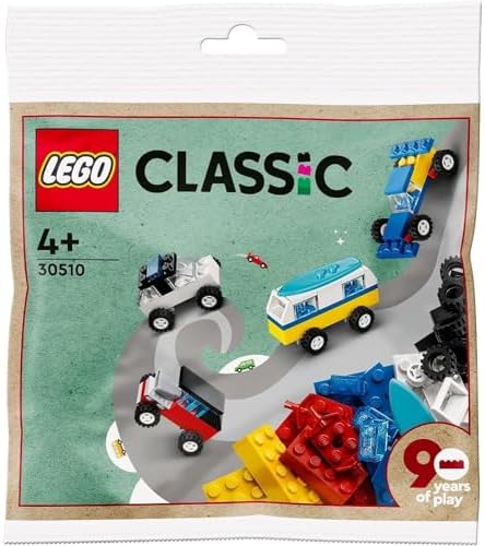 LEGO CLASSIC 30510 90 YEARS OF CARS - JUEGO DE 71 PIEZAS DE AUTOS ICÓNICOS CON 4 MINI AUTOS DE CONSTRUCCIÓN - 5