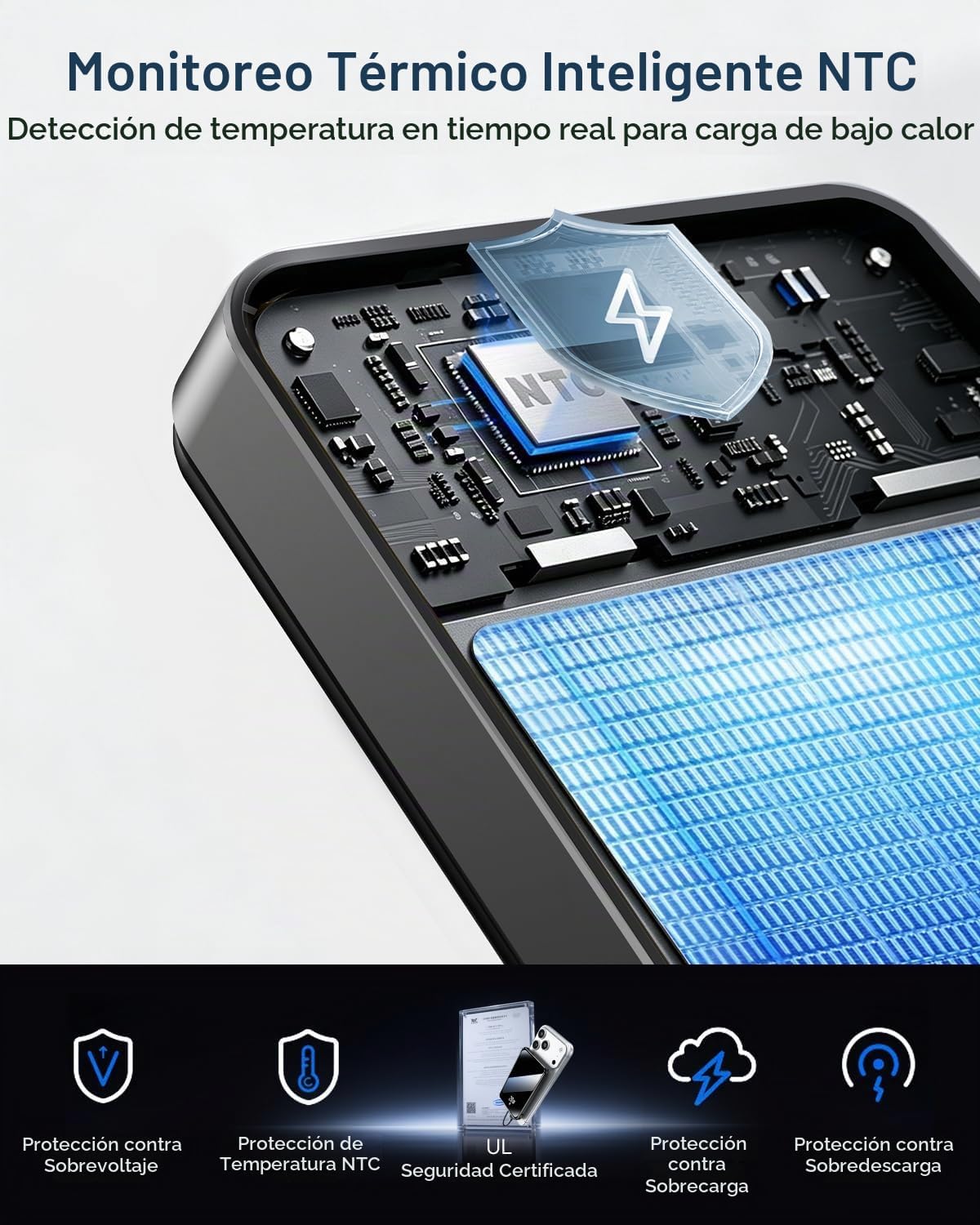 CARGADOR PORTÁTIL CON CARGADOR PORTÁTIL, CARGADOR DE TELÉFONO - 5