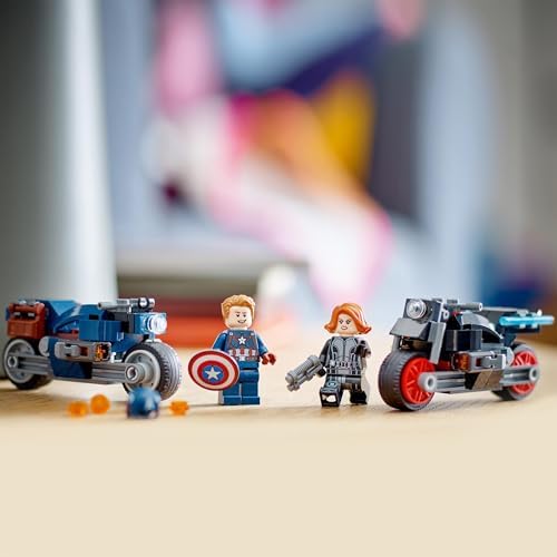 LEGO MARVEL 76260 VIUDA NEGRA Y CAPITÁN AMÉRICA MOTOCICLETAS VENGADORES EDAD DE ULTRÓN JUGUETE - 6