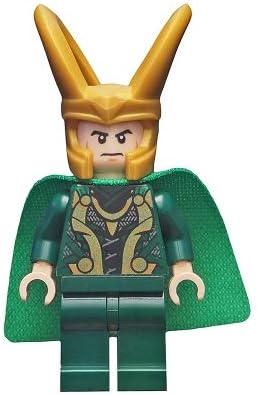 LEGO SUPERHÉROES: MINIFIGURA LOKI CON CETRO Y TESSERACT Y CAPA AZUL ADICIONAL - A PARTIR DE 6 AÑOS 1 UNIDAD - 5