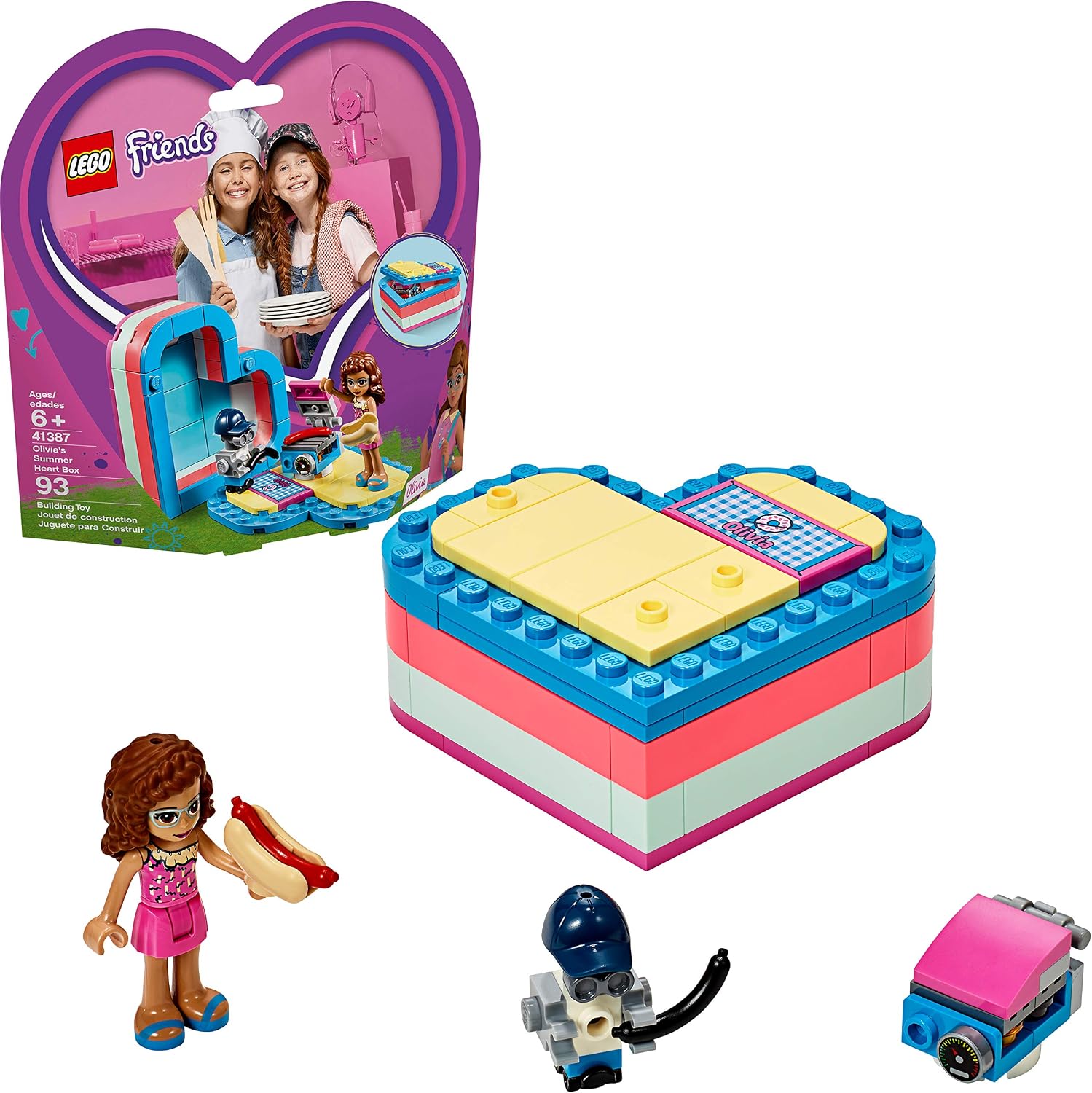 LEGO FRIENDS OLIVIA S SUMMER HEART BOX 41387 KIT DE CONSTRUCCIÓN, NUEVO 2019 93 PIEZAS - 1