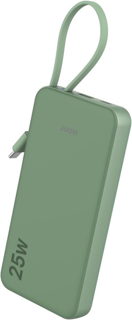 JUOVI CARGADOR PORTÁTIL DEL BANCO DE ENERGÍA 25W 10000MAH CON EL CABLE INCORPORADO - 1
