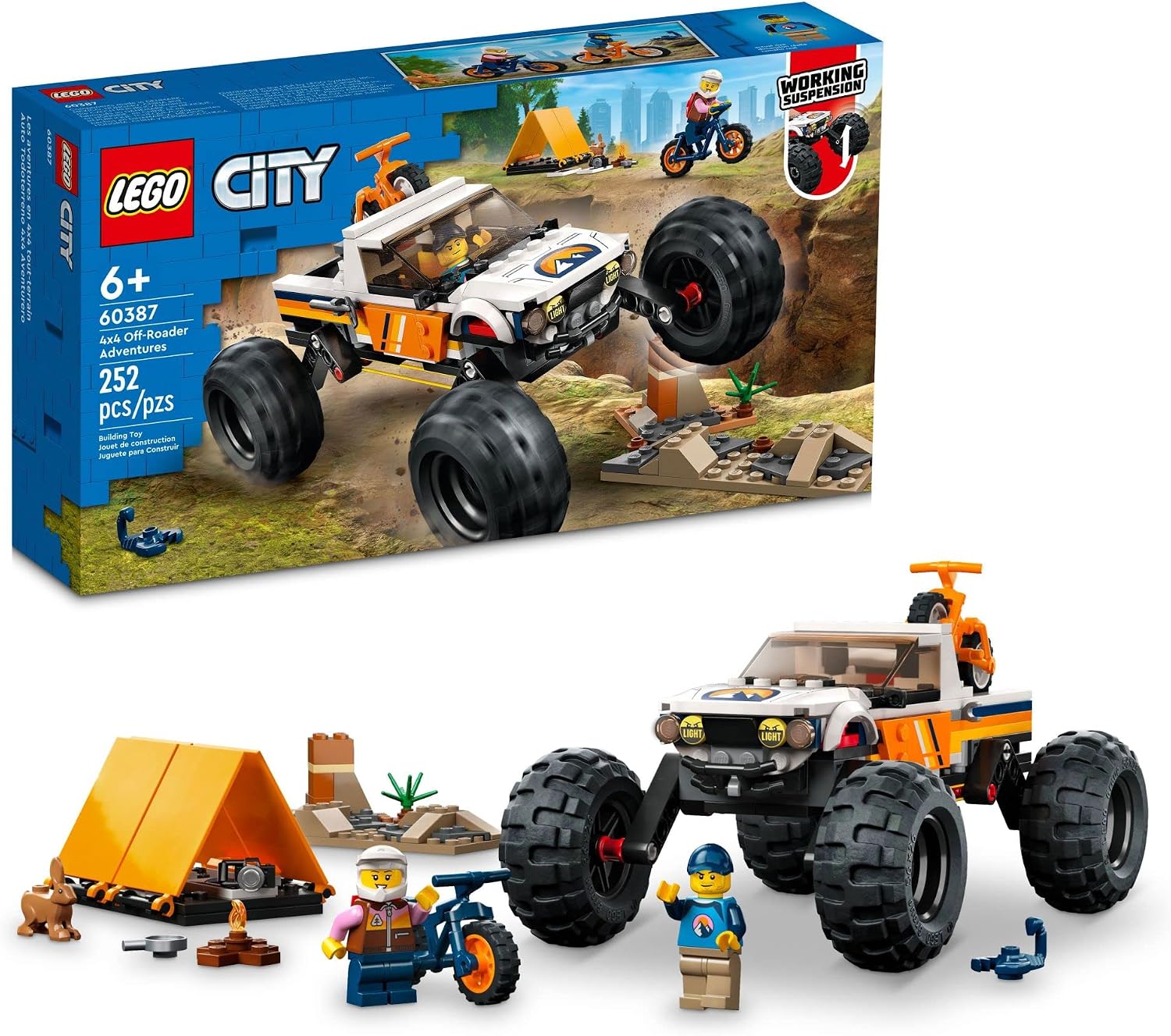 LEGO CAMIÓN DE JUGUETE CITY 4X4 OFF-ROADER ADVENTURES BLOQUES DE CONSTRUCCIÓN PARA NIÑOS Y NIÑAS, A PARTIR DE 6 AÑOS MONSTER - 1
