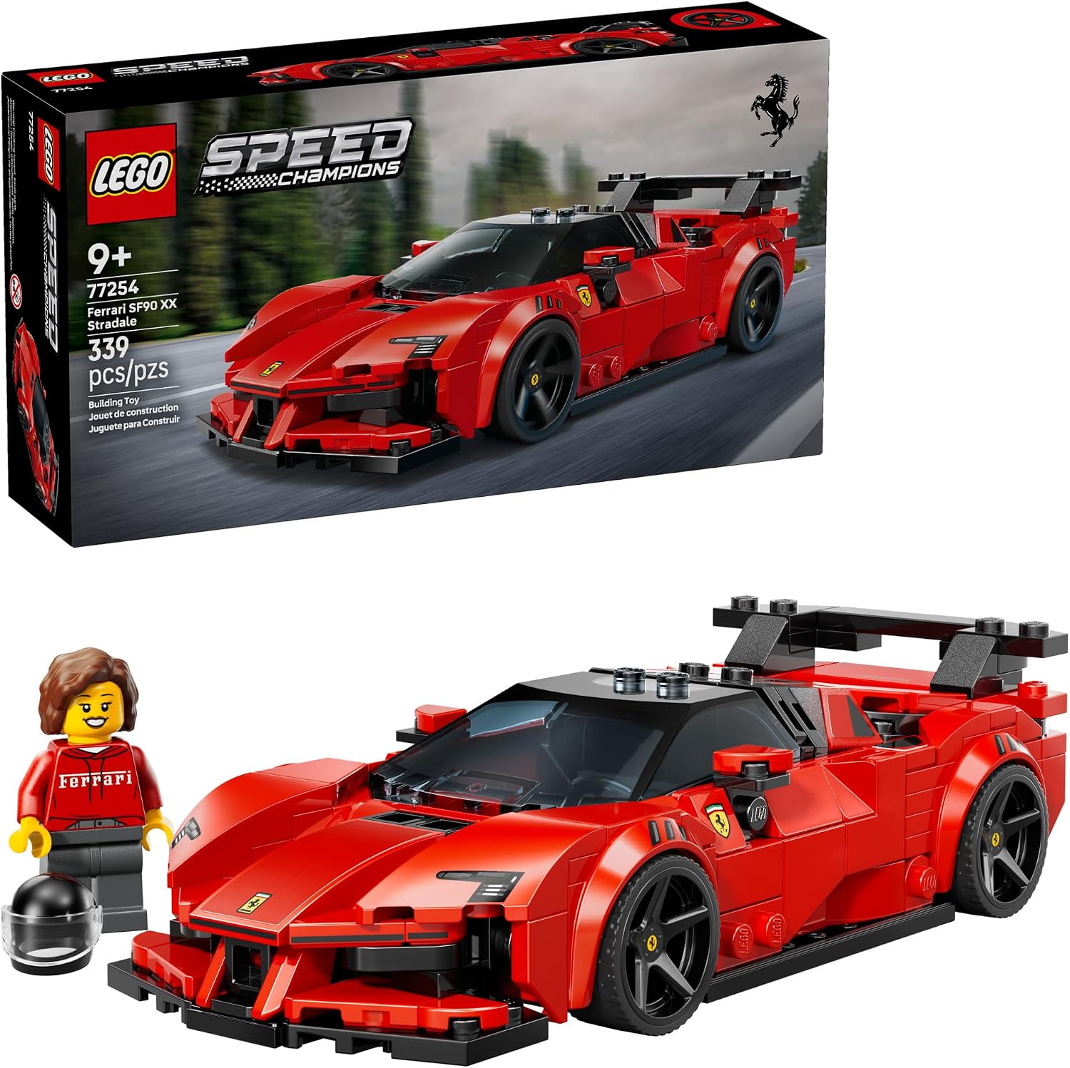 LEGO SPEED CHAMPIONS FERRARI SF90 XX STRADALE - JUGUETE DE CONSTRUCCIÓN DE AUTO DEPORTIVO PARA NIÑOS, JUEGO DE CONSTRUCCIÓN - 1