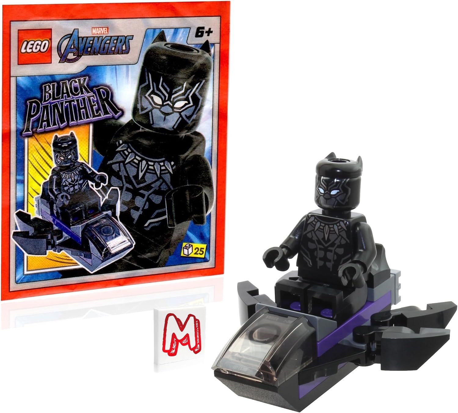 LEGO MARVEL AVENGERS SUPER HEROES MINIFIGURA - PANTERA NEGRA CON JET EDICIÓN LIMITADA - 1