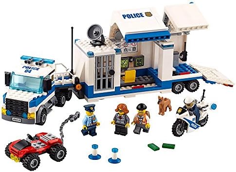 JUGUETE DE CONSTRUCCIÓN DEL CENTRO DE MANDO MÓVIL DE LA POLICÍA DE LA CIUDAD DE LEGO, CAMIÓN, MOTOCICLETA DE ACCIÓN Y JUEGO - 3