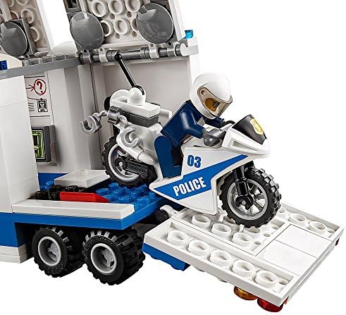 JUGUETE DE CONSTRUCCIÓN DEL CENTRO DE MANDO MÓVIL DE LA POLICÍA DE LA CIUDAD DE LEGO, CAMIÓN, MOTOCICLETA DE ACCIÓN Y JUEGO - 5