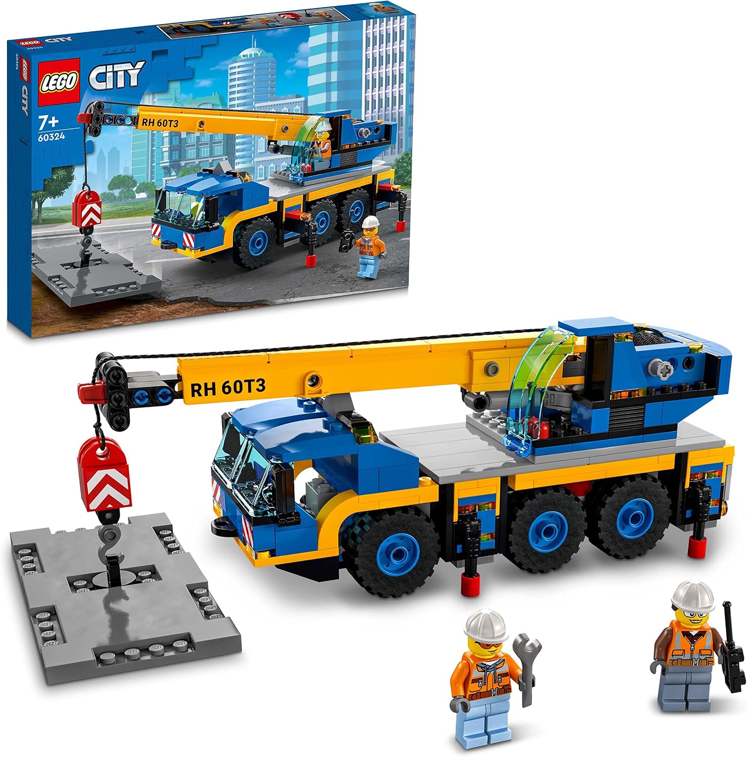 LEGO 60324 CITY OFF-ROAD GRÚA, GRÚA Y CAMIÓN DE JUGUETE CON GANCHOS, VEHÍCULO DE JUGUETE PARA CONSTRUIR PARA NIÑOS Y NIÑAS - 1