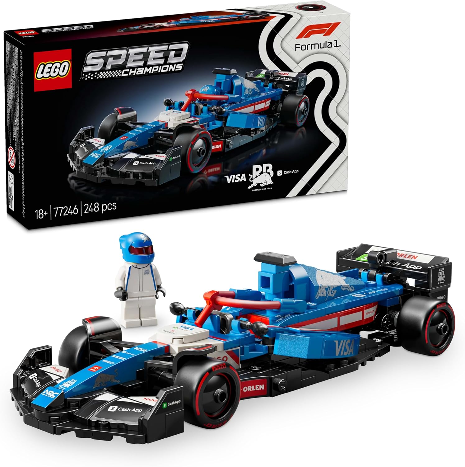 LEGO 77246 SPEED CHAMPION VISA CASH APP RB VCARB 01 F1 R JUGUETE DE JUGUETE DE JUGUETE DE REGALO DE CUMPLEAÑOS BLOQUE - 1
