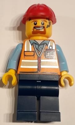 LEGO CIUDAD: MINIFIGURA DEL TRABAJADOR DE LA CONSTRUCCIÓN CON MEZCLADOR DE CEMENTO - 5
