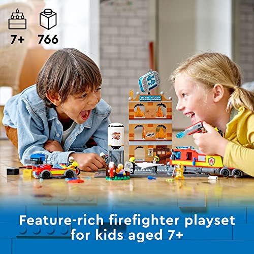 LEGO CITY FIRE BRIGADE 60321 - JUEGO DE CONSTRUCCIÓN CON CAMIÓN DE BOMBEROS DE JUGUETE Y CINCO MINIFIGURAS. JUGUETE - 6