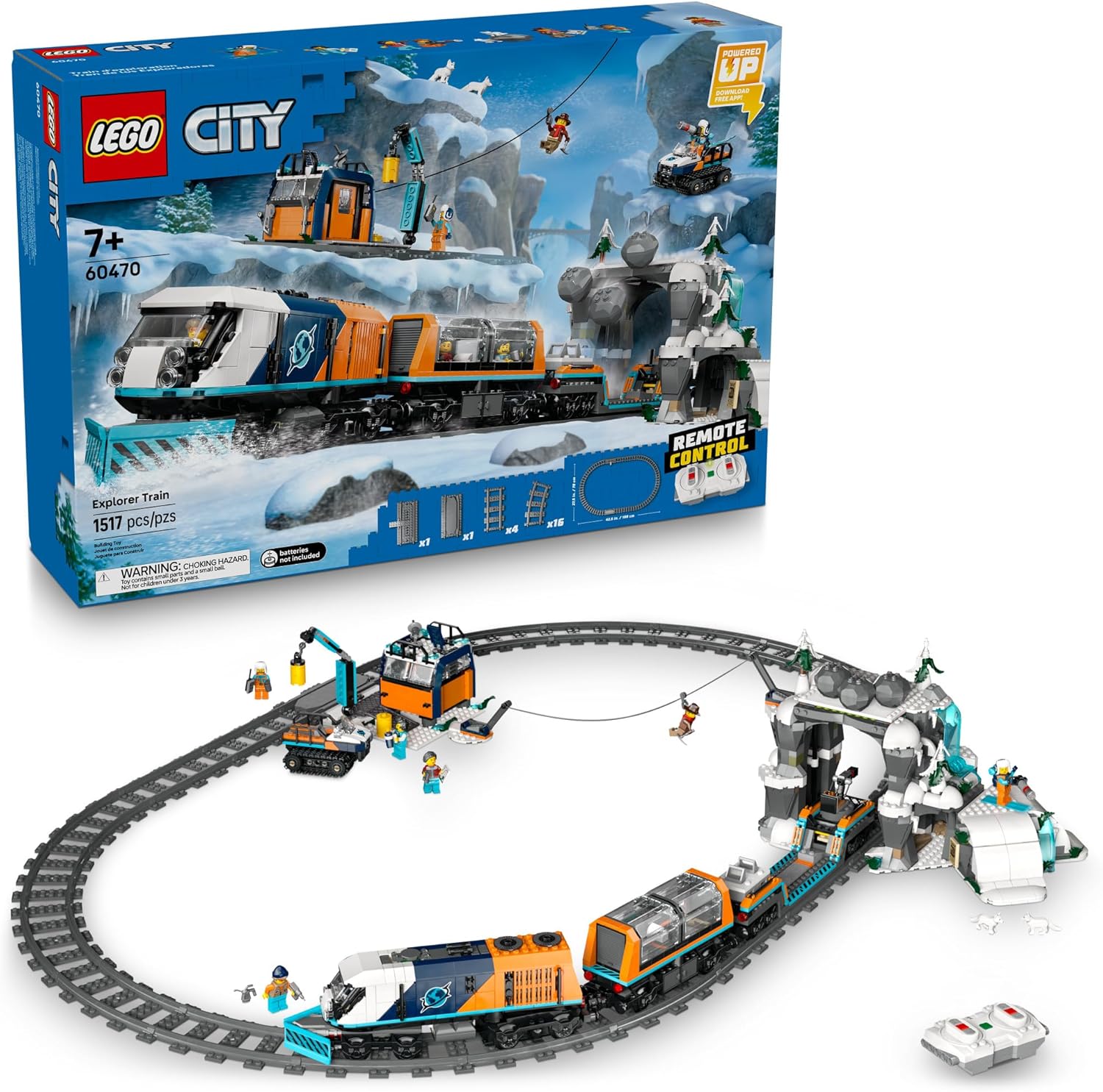 LEGO CITY EXPLORERS ARCTIC POLAR EXPRESS TRAIN SET - JUGUETES DE CONSTRUCCIÓN Y APRENDIZAJE PARA NIÑOS - TREN A CONTROL - 1