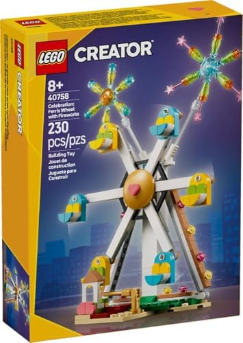 LEGO CREATOR NORIA DE CELEBRACIÓN CON JUEGO DE CONSTRUCCIÓN DE FUEGOS ARTIFICIALES 40758, 230 PIEZAS - 4