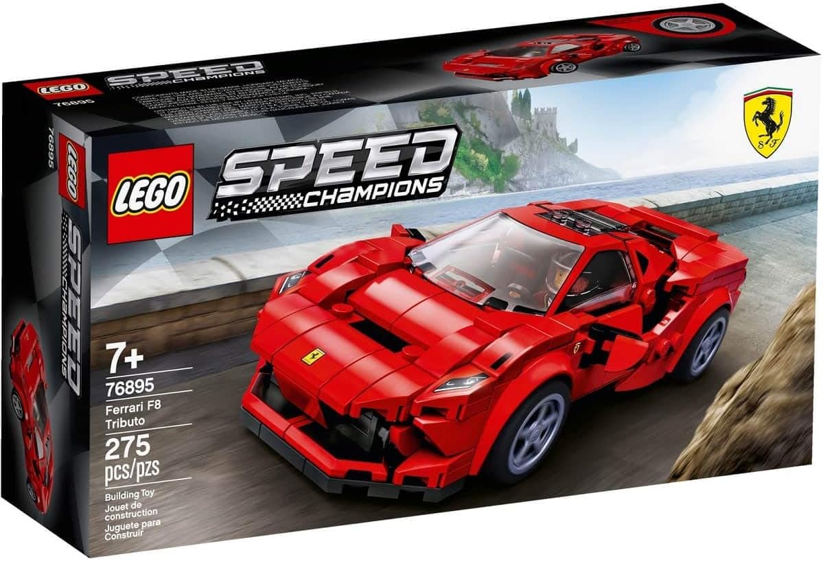LEGO SPEED CHAMPIONS 76895 FERRARI F8 TRIBUTO - AUTOS DE JUGUETE PARA NIÑOS, KIT DE CONSTRUCCIÓN CON MINIFIGURA 275 PIEZAS - 1